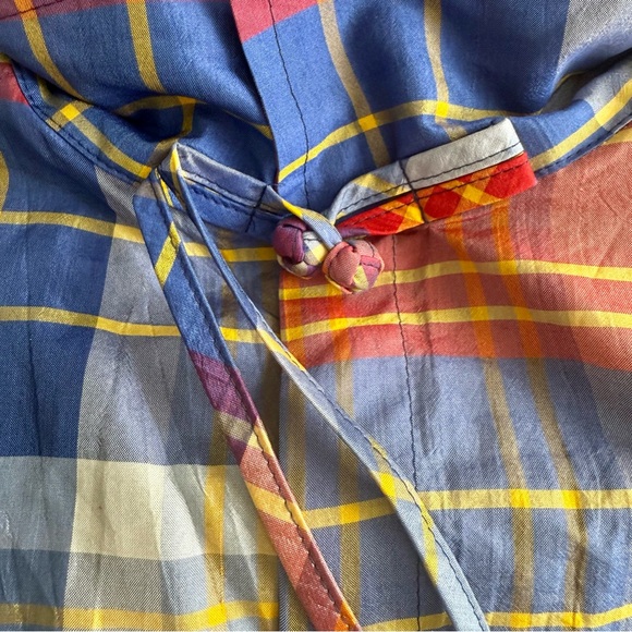 Y’s by Yohji Yamamoto Silk Tartan Plaid Button-up Shirt Dress - Picture 5 of 8